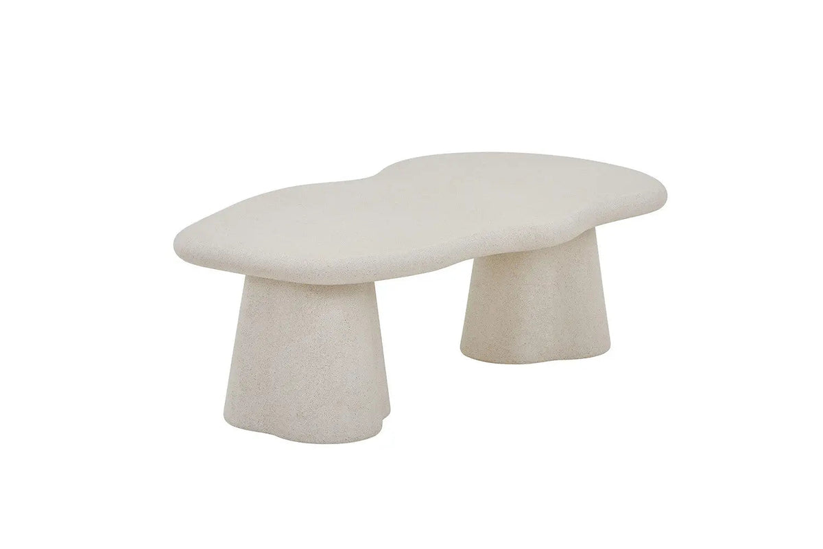 Table Basse Effet Ciment FARY Ciment Beige - 130 cm
