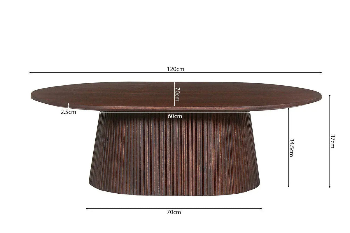 Table Basse Ovale MAYGA en Manguier - 120 cm