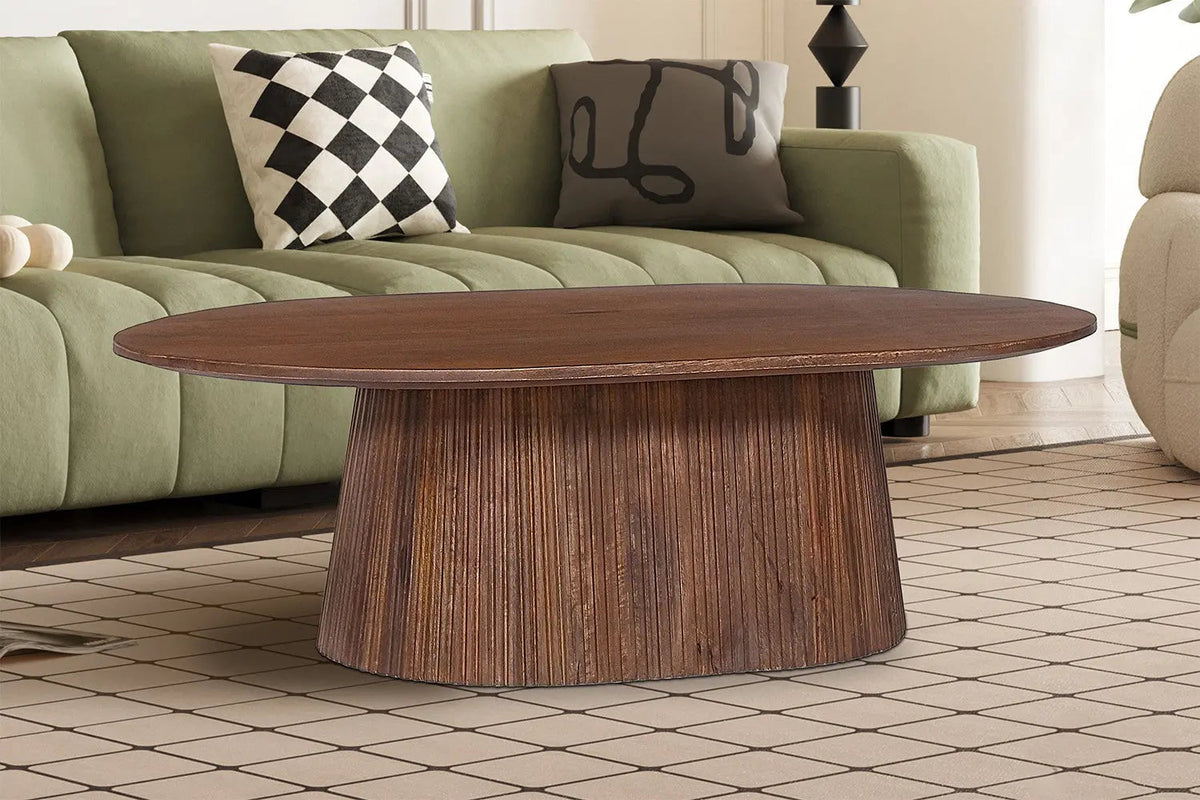 Table Basse Ovale MAYGA en Manguier - 120 cm