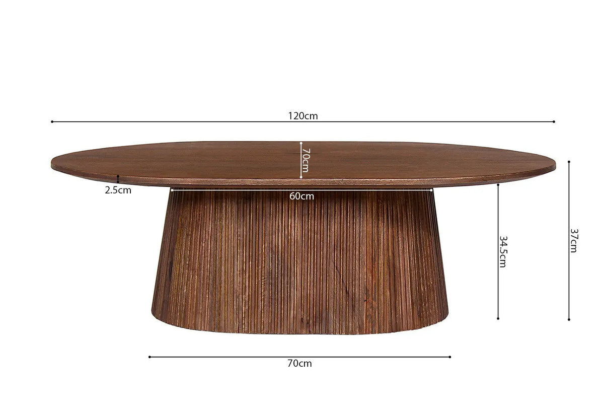 Table Basse Ovale MAYGA en Manguier - 120 cm