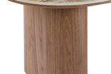 Table Basse Ovale en Pierre Brillante AVORA Beige - 120 x 60 cm
