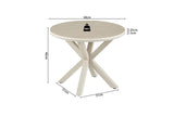 Table Basse Ronde NOAH en Pierre Frittée Beige - Ø 60 cm
