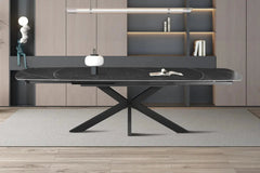 Table Extensible ARYA Ovale Danoise en Pierre - de 160 à 240 cm
