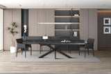Table Extensible ARYA Ovale Danoise en Pierre - de 160 à 240 cm