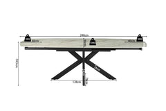 Table Extensible ARYA Ovale Danoise en Pierre - de 160 à 240 cm