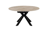 Table Extensible Ronde Plateau en Pierre ATHENYA - 140 x 90 à 140 cm