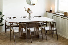 Table Rectangulaire de Salle à Manger Plateau en Céramique NOLI - 90x200 cm