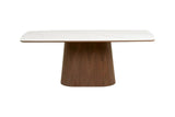 Table Rectangulaire de Salle à Manger Plateau en Céramique NOLI - 90x200 cm