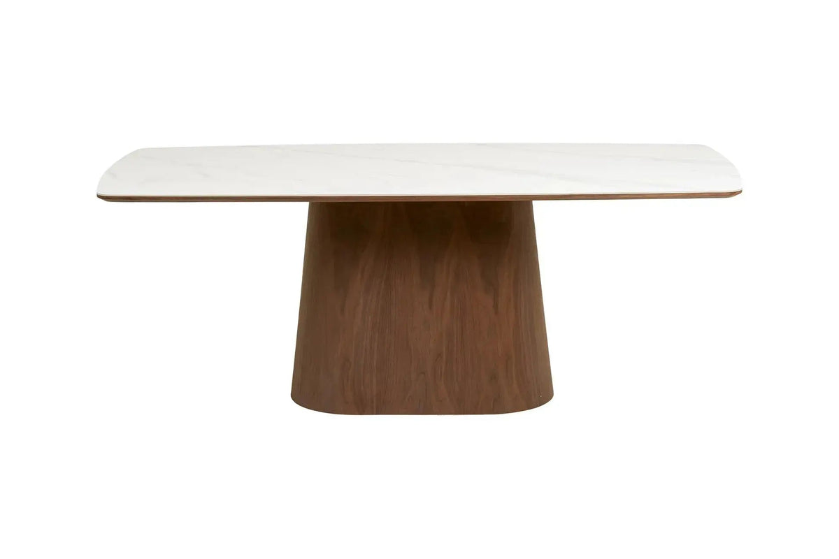 Table Rectangulaire de Salle à Manger Plateau en Céramique NOLI - 90x200 cm