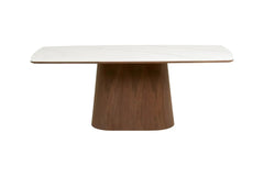 Table Rectangulaire de Salle à Manger Plateau en Céramique NOLI - 90x200 cm