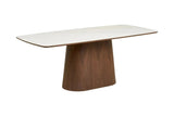 Table Rectangulaire de Salle à Manger Plateau en Céramique NOLI - 90x200 cm