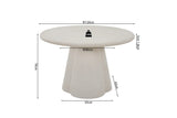 Table Ronde Effet Ciment FARY pour salle à manger - 120 cm