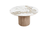 Table Ronde plateau en Céramique ATHENS pour salle à manger - 140x140 cm