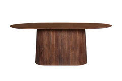 Table à Manger Ovale MAYGA en Manguier Brun Clair - 200 cm