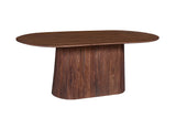 Table à Manger Ovale MAYGA en Manguier Brun Clair - 200 cm