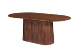 Table à Manger Ovale MAYGA en Manguier Brun Clair - 200 cm