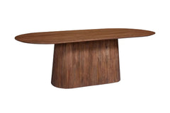 Table à Manger Ovale MAYGA en Manguier Brun Clair - 230 cm