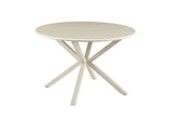 Table à Manger Ronde NOAH en Pierre Frittée Beige - Ø 120 cm