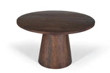 Table à manger Ronde TOMI en Bois de Manguier - 130 cm