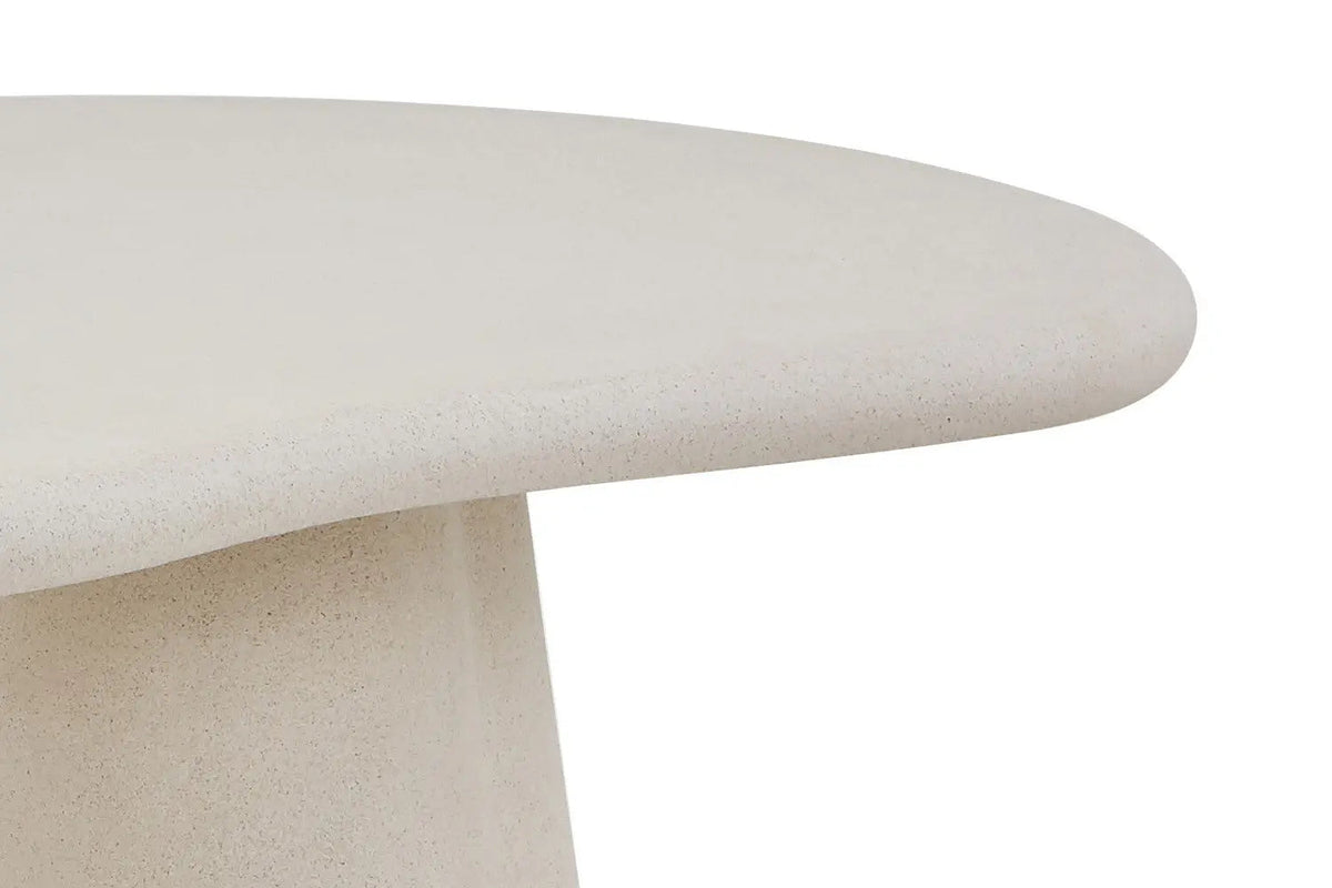 Table à manger Ovale Effet Ciment Organique FARY - 220 cm