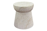 Table d'Appoint en Fibre de Verre avec Motif Rainuré BONN - 37x43cm