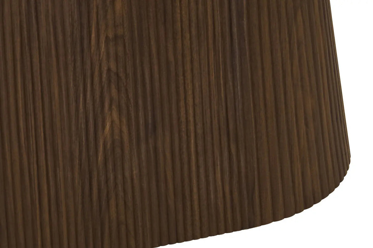 Table de salle à manger VEKO Ovale Décor Chêne et Plateau Pierre Frittée - 180 x 90 cm
