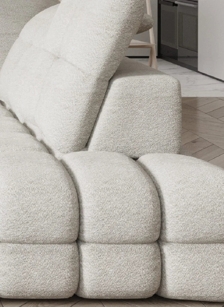 THALES L - Canapé d'angle avec assise électrique et coffre de rangement – 302 x 220 cm