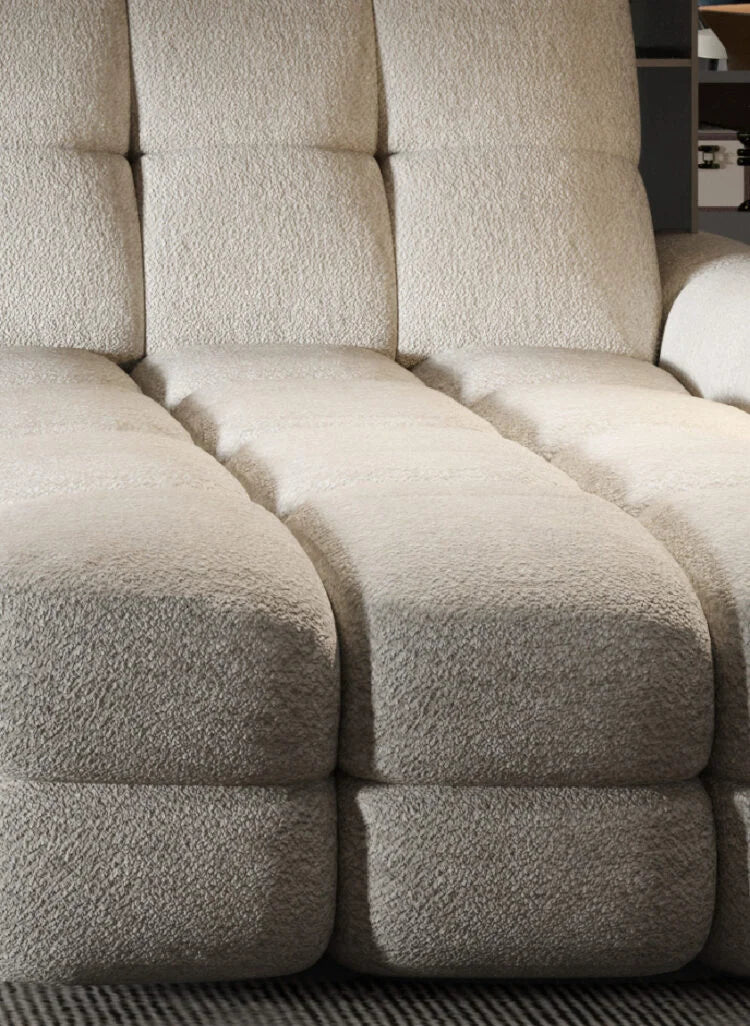 THALES S – Canapé d'angle avec assise électrique et coffre de rangement – 283 x 172 cm