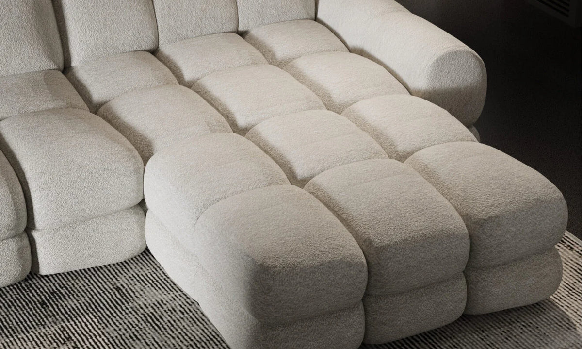 THALES S – Canapé d'angle avec assise électrique et coffre de rangement – 283 x 172 cm