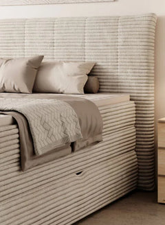 AMBER – Lit Coffre Box Spring avec Matelas Bonell