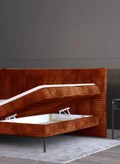AURORA – Lit Coffre Box Spring avec Matelas Bonell