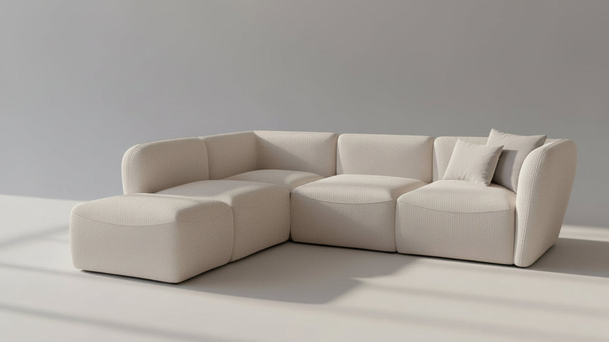 CANDELO L - Canape d'Angle - Mousse HR - 280x218xm
