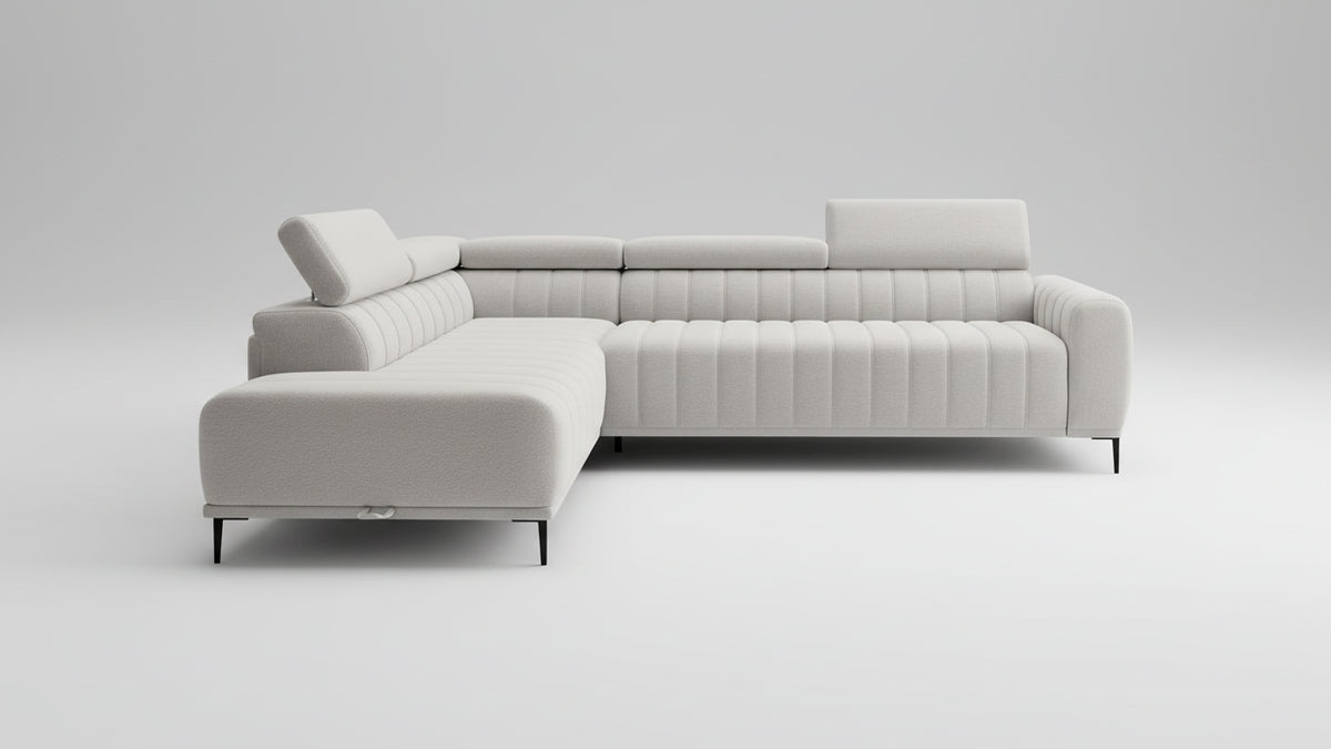 GONDO L – Canapé d'angle convertible avec coffre de rangement