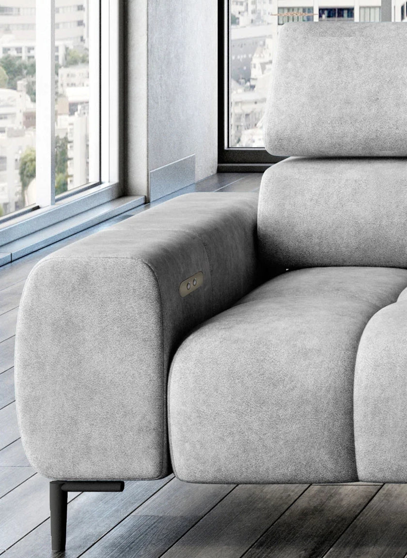 PLAZA L – Canapé d'angle avec assise électrique – 300 x 105cm