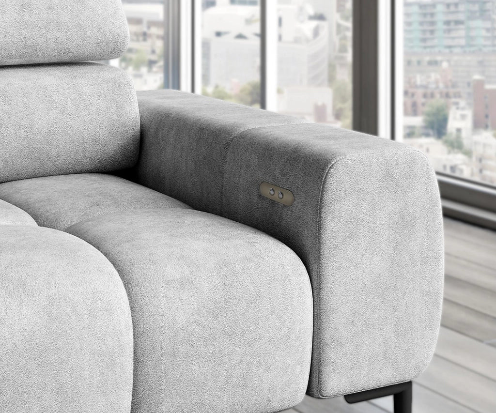 PLAZA L – Canapé d'angle avec assise électrique – 300 x 105cm