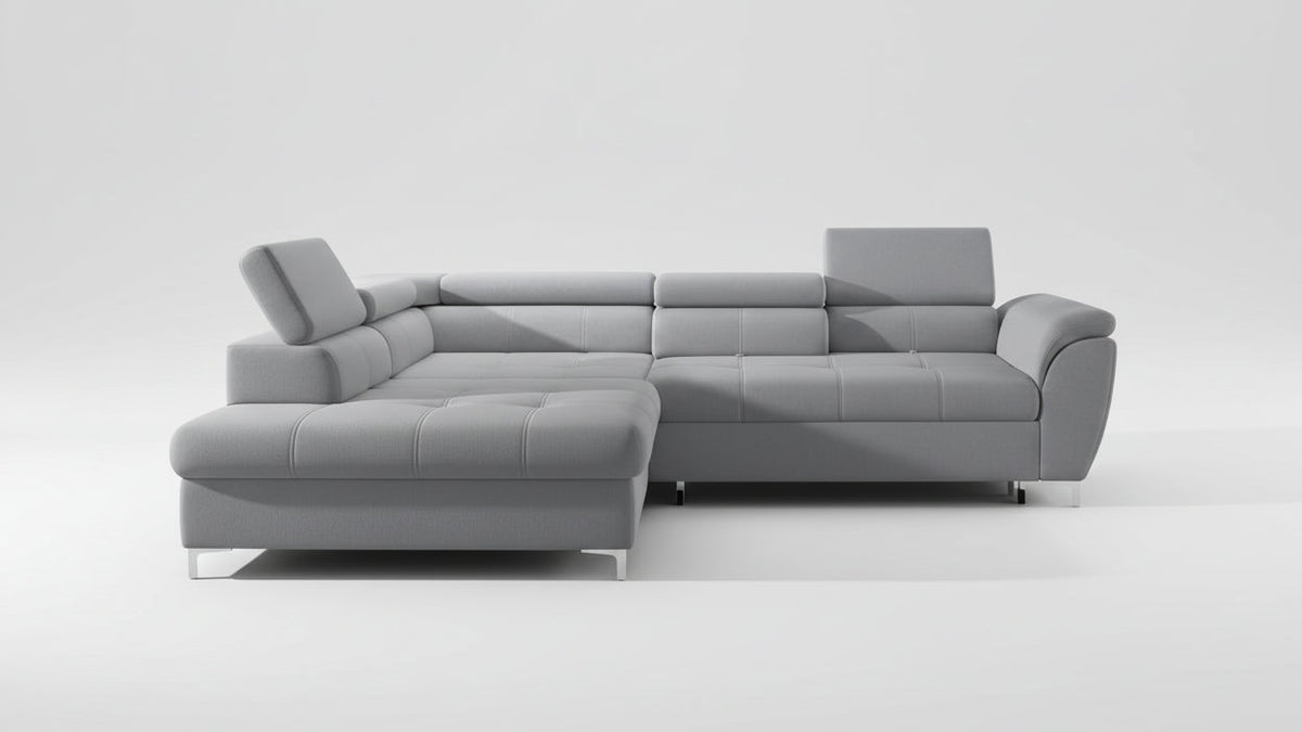 TEMPO – Canapé d'angle convertible avec coffre de rangement