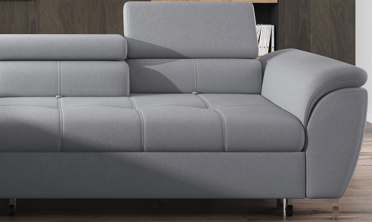 TEMPO – Canapé d'angle convertible avec coffre de rangement