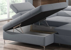 TEMPO – Canapé d'angle convertible avec coffre de rangement