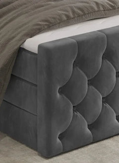CHARLES – Lit Coffre Box Spring avec Matelas Bonell