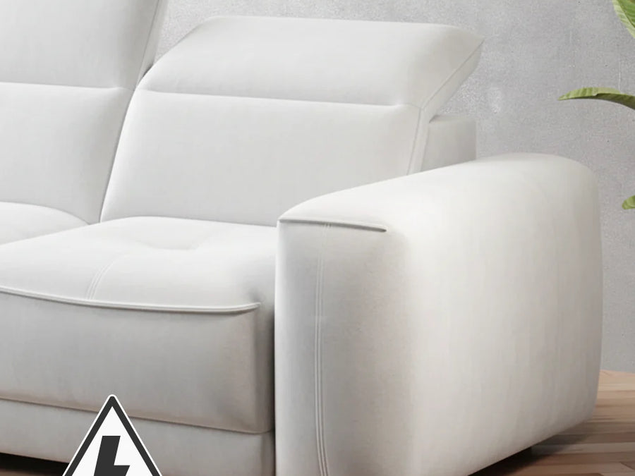COLTON L  - Assise électrique coulissante + coffre de rangement - 296 x 227cm