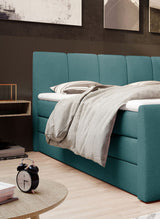 FRESCO – Lit Coffre Box Spring avec Matelas Bonell