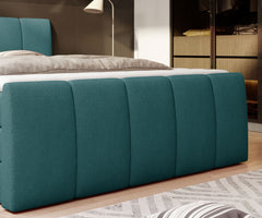 FRESCO – Lit Coffre Box Spring avec Matelas Bonell