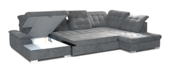 LOUNA XL- Canapé panoramique convertible avec coffre de rangement – 340 x 220 x 180cm