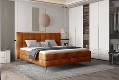LUCY – Lit Coffre Box Spring avec Matelas Bonnell