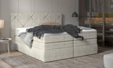 LUNGO – Lit Coffre Box Spring avec Matelas Bonnell