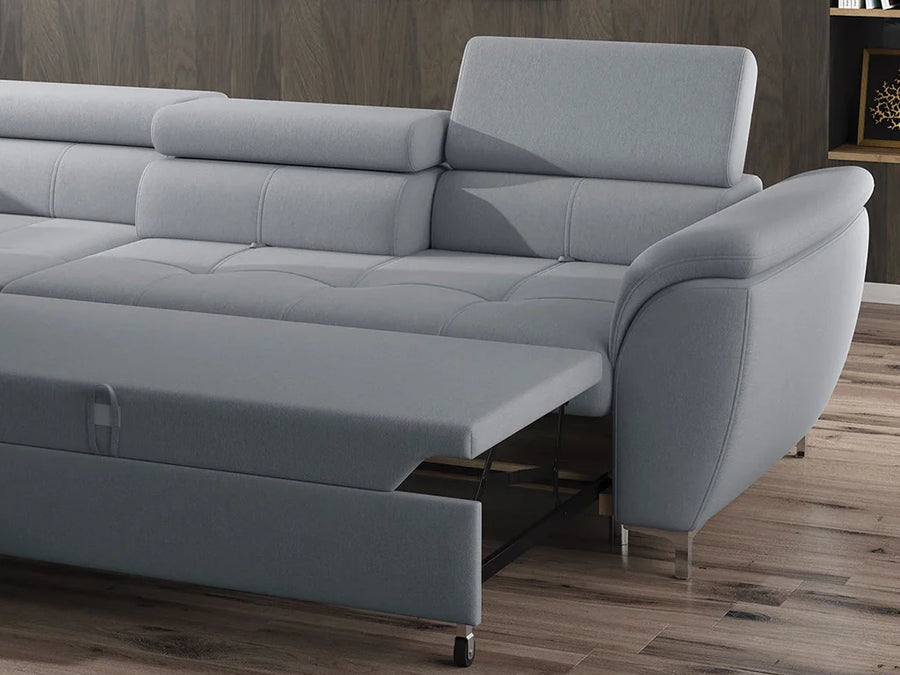 TEMPO – Canapé d'angle convertible avec coffre de rangement