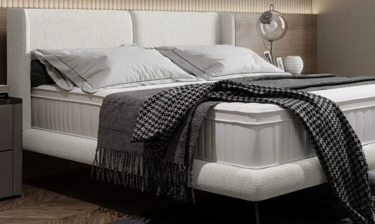 TESSINA – Lit avec Tête de lit et Sommier Sans Matelas