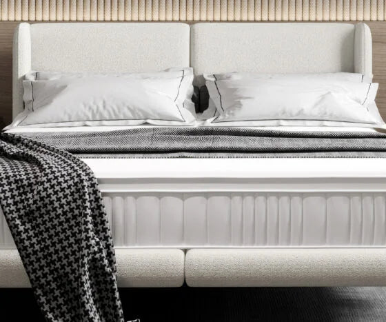 TESSINA – Lit avec Tête de lit et Sommier Sans Matelas