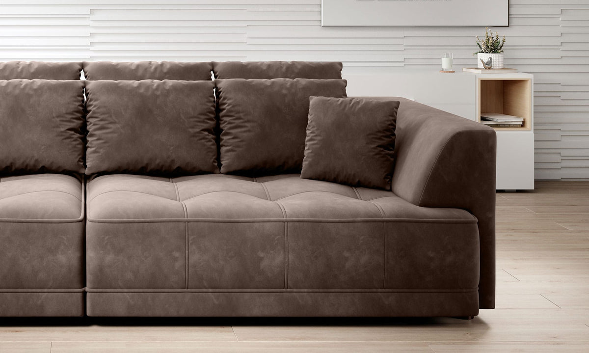 TIBERIS – Canapé droit convertible avec assise électrique – 302 x 136 cm