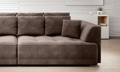 TIBERIS – Canapé droit convertible avec assise électrique – 302 x 136 cm